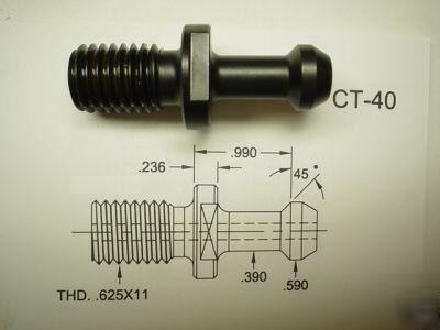 Cnc mill mills retention knob & pull stud cat 40 haas 