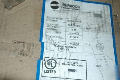 New sherwood FG3981-005NR liquid level gauge for lp gas 