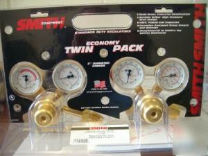 New smith oxygen acetylene/lp twin pack regulators HTP2