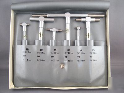 Telescoping gages 6 pcs. set 5/16 to 6 inches