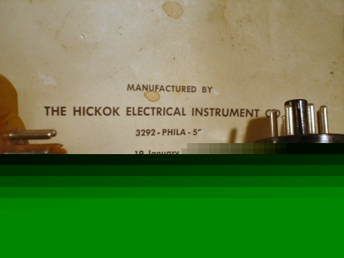 Vintage '53 tv 7/u hickok electron tube tester & book