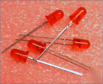 5 x 12V flashing red led's 5MM. ( 75P post uk )
