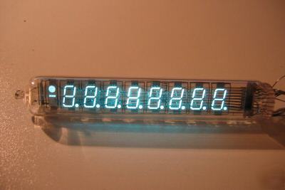 Iv-18 large 8-digit/7-segment vfd nixie tube. 50 tubes
