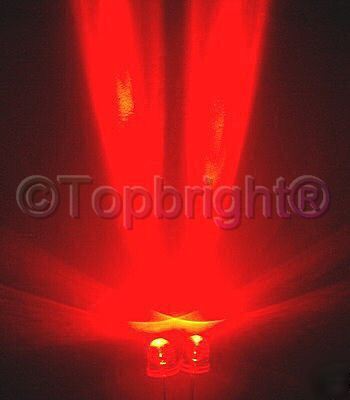 200 pcs mega bright red led 10MM 60,000 mcd f/r