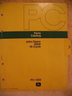 John deere 600A 600 a hi-cycle sprayer parts manual