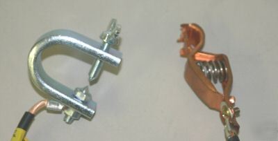 New 2674-120 bond ground wire 10FT alligator & c clamp