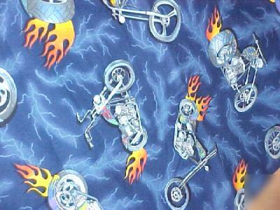 Motorcycle flames reversable welder caps hats cap hat