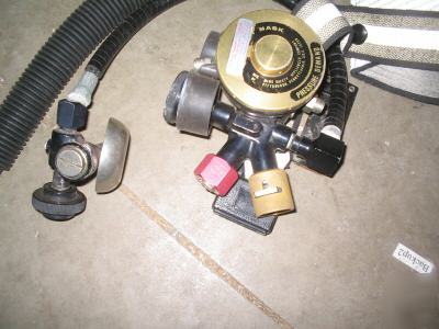 Msa gear, air face mask w/gauge regulator/ultralite ii 
