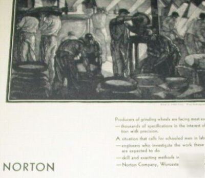 Norton grinding wheels worcester nice art-2 1930S ads