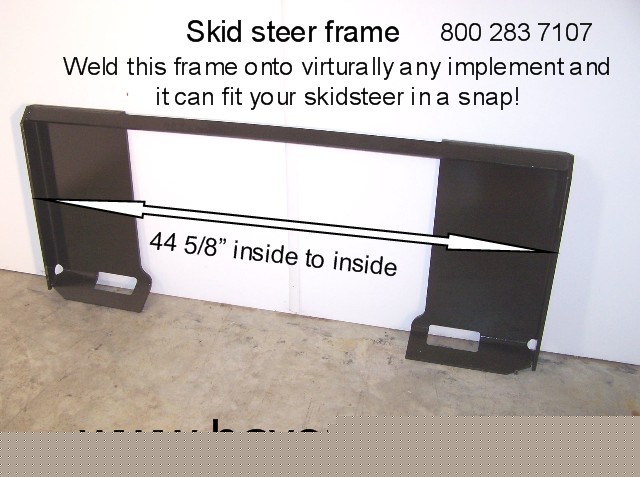 Skidsteer bobcat loader frame attachment adapter weldon