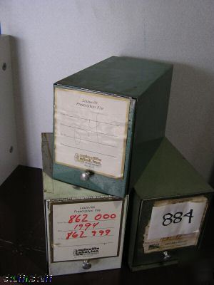 Metal pharmacy file mail box bin storage lot used