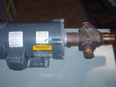 New 1/2 hp bronze pump oberdorfer 3PH, baldor - marine 