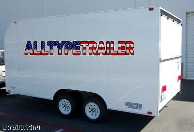 2008 enclosed motorcycle atv car hauler utility trailer