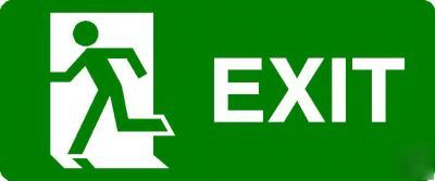 Emergency exit left or right sign/notice
