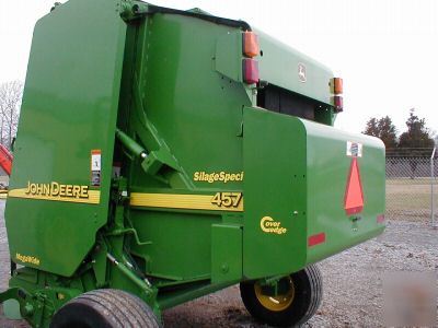 John deere 457 round baler sileage special netwrap wide