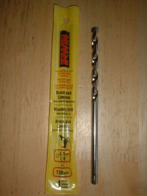 6.5MM x 150MM irwin masonry drill bit (1/4 inch)