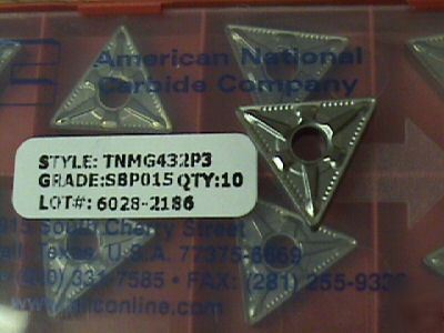 77 TNMG432 turning inserts in C5 grade from anc