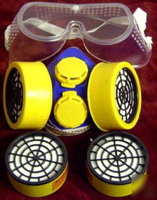 Chemical respirator & goggles for spraying/weed killing