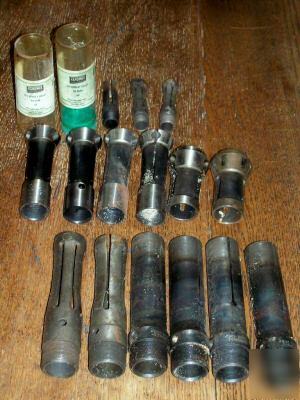 15 assorted hardinge collets acme grid 7/16 5/8 17/32
