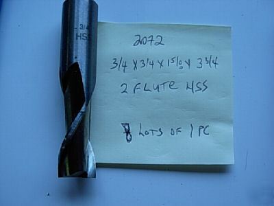 3/4 inch 2 flute end mills lot 2072 7 lots of 1 piece