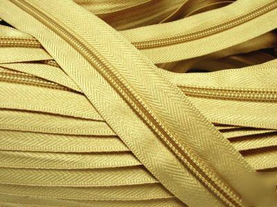 #5 nylon coil zipper chain 20YD (892) apricot