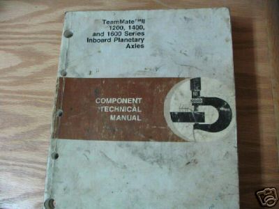 John deere 1200 1400 1600 axles technical manual