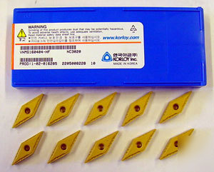 10 pcs korloy VNMG331-hf steels finish carbide inserts
