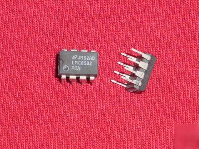 80 pcs. nsc # LMC6582AIN, ic 3V rail to rail op amp 8DI