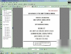 Airco 2351-120 arc welder service, op & parts manual cd