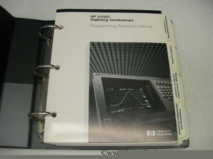 Hp 54120T digitizing scope programming reference manual