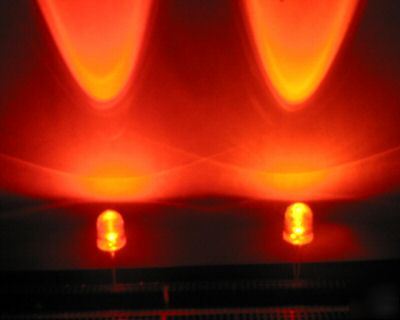 50X 2500MCD 10MM clear orange led lamp