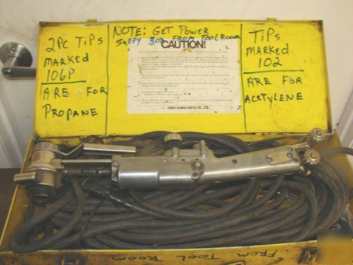 Koike motorized torch circle cutter loaded attachments