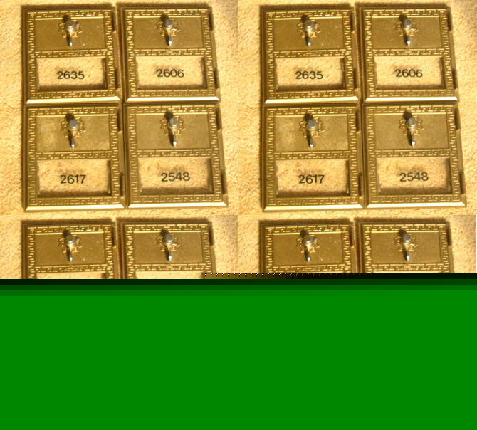 16 size 2 vintage brass post office mail box doors