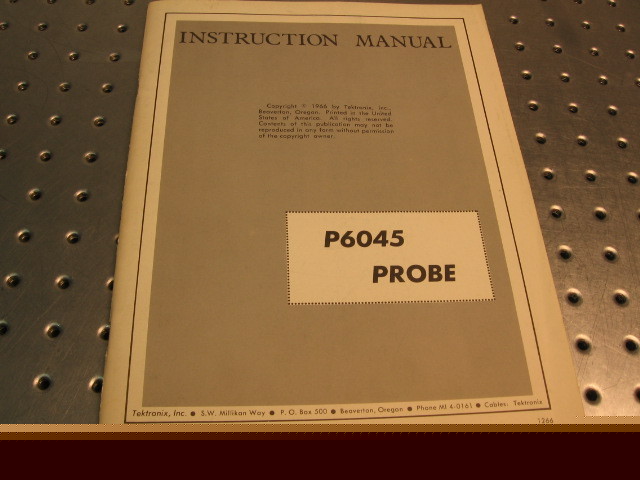 G30898 tektronix P6045 operating & maintenance manual