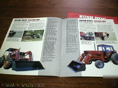 Nice bush hog front end loader dealer book & flyer 