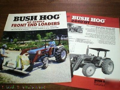 Nice bush hog front end loader dealer book & flyer 