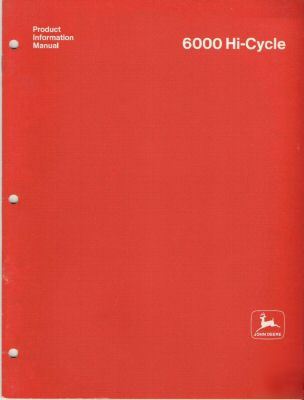 Product information manual for jd 6000 hi-cycle