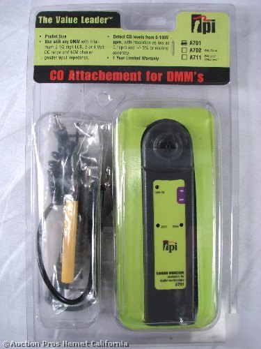 Tpi A701 carbon monoxide attachment for dmm's detector