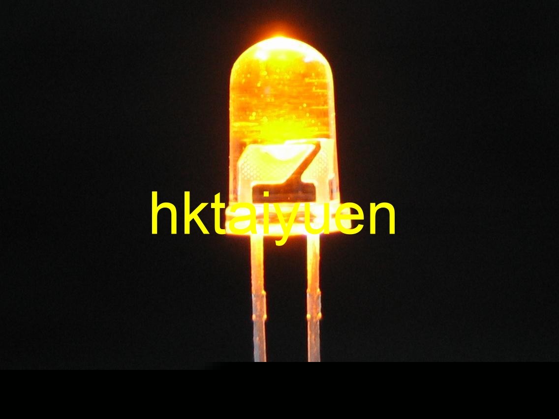 100X yellow 3MM led 5000MCD lamp light free resistors
