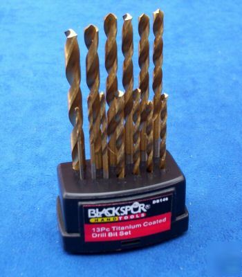 New 13PC titanium coated drill bit set - brand & unused