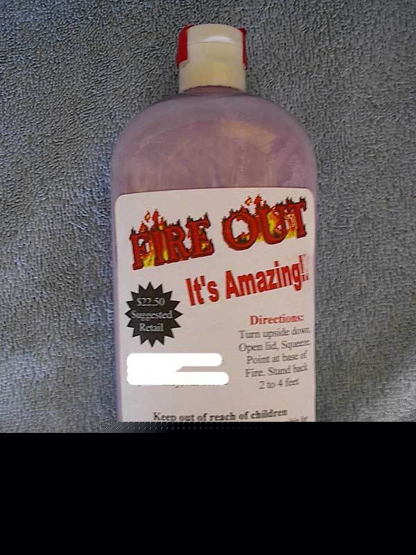 Fire out - fire extinguisher - as seen on tv ,rated b/c