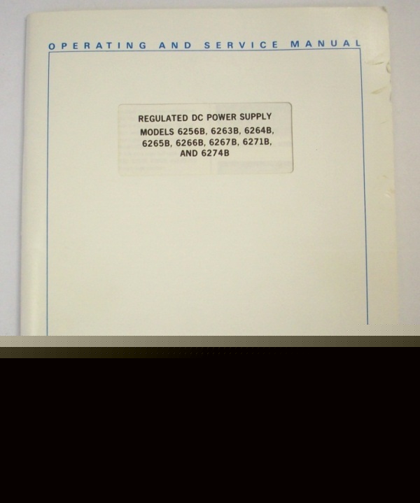 Hp 6256B/6263B/6264B/6265B/6267B/6271B/6274B manual
