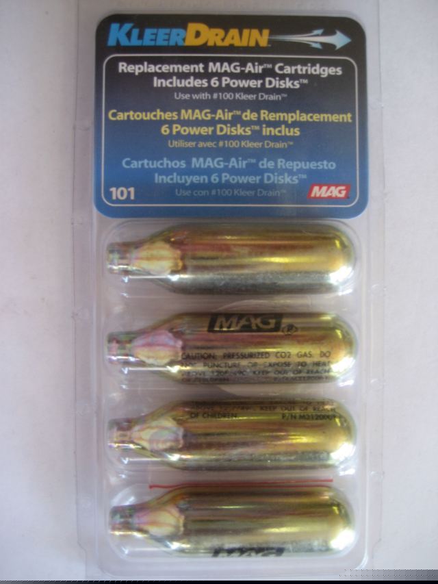 Kleer drain replacement air cartridges-klr MAG101