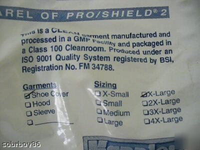 New lot 6 pro/clean cleanroom shoe cover pro/shield xl