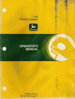 Jd parts catalog & op's manual for 146 farm loader.