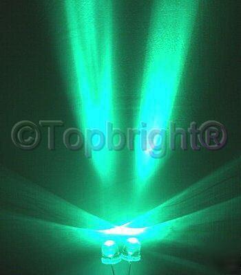 200 pcs mega bright green led 10MM 60,000 mcd f/r