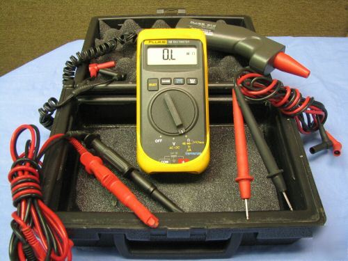 Fluke 16 multimeter w/temp. probe, 2 sets of leads 