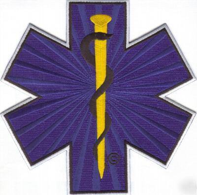 New brand emt/ems star of life back patch