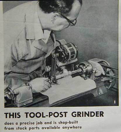 Tool-post grinder plans build with pipe & stock parts