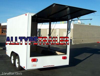 2008 enclosed cargo utility catering concession trailer